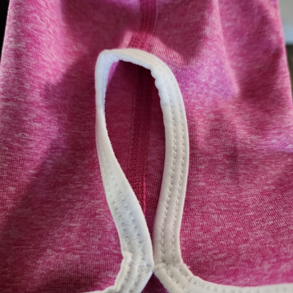 Z by Zella Girl's 3/4 Leggings with Cutout Pink White - Picture 3 of 7